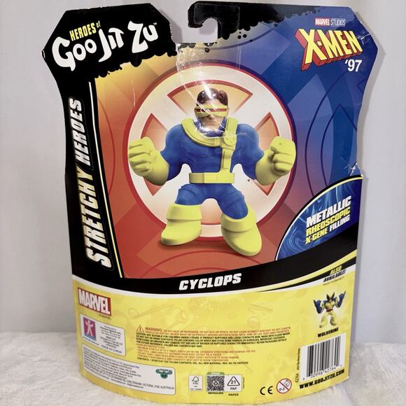 Heroes of Goo Jit Zu X-Men '97 Cyclops Stretchy Action Figure, with Metallic - Picture 4 of 6